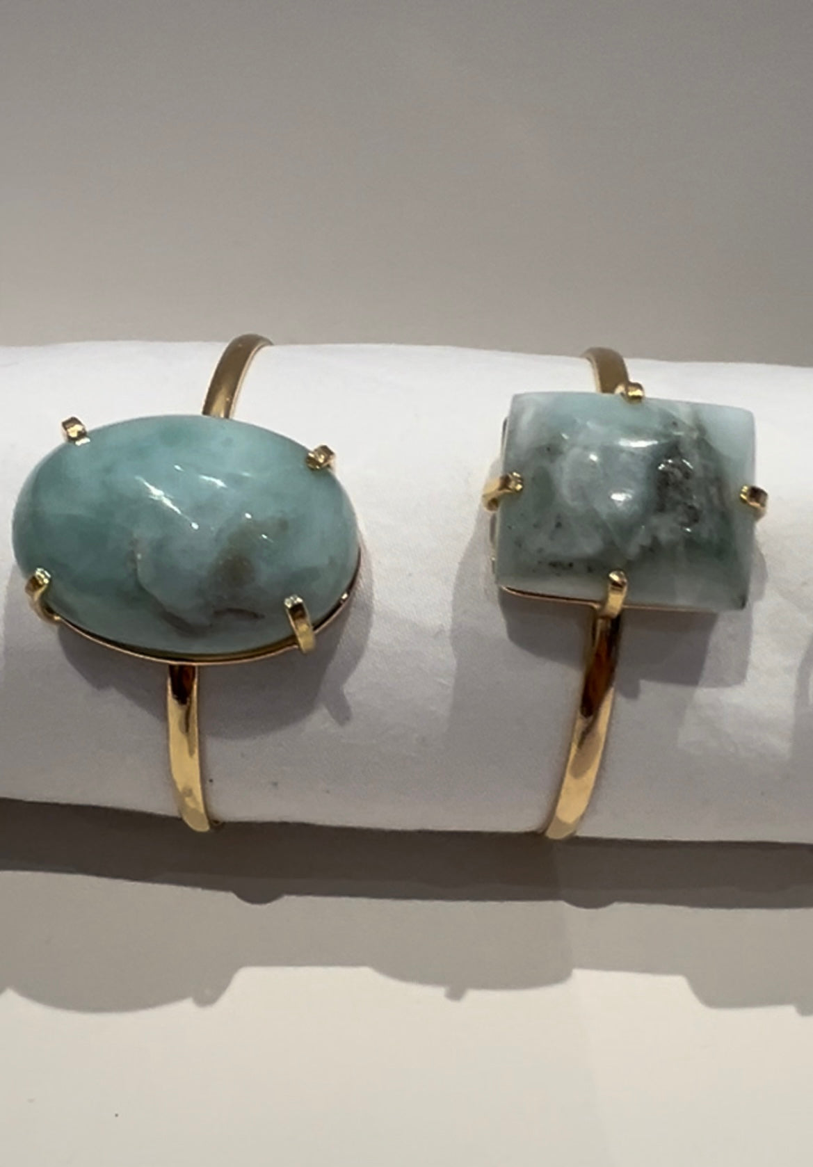 Larimar cabochon simple bracelets