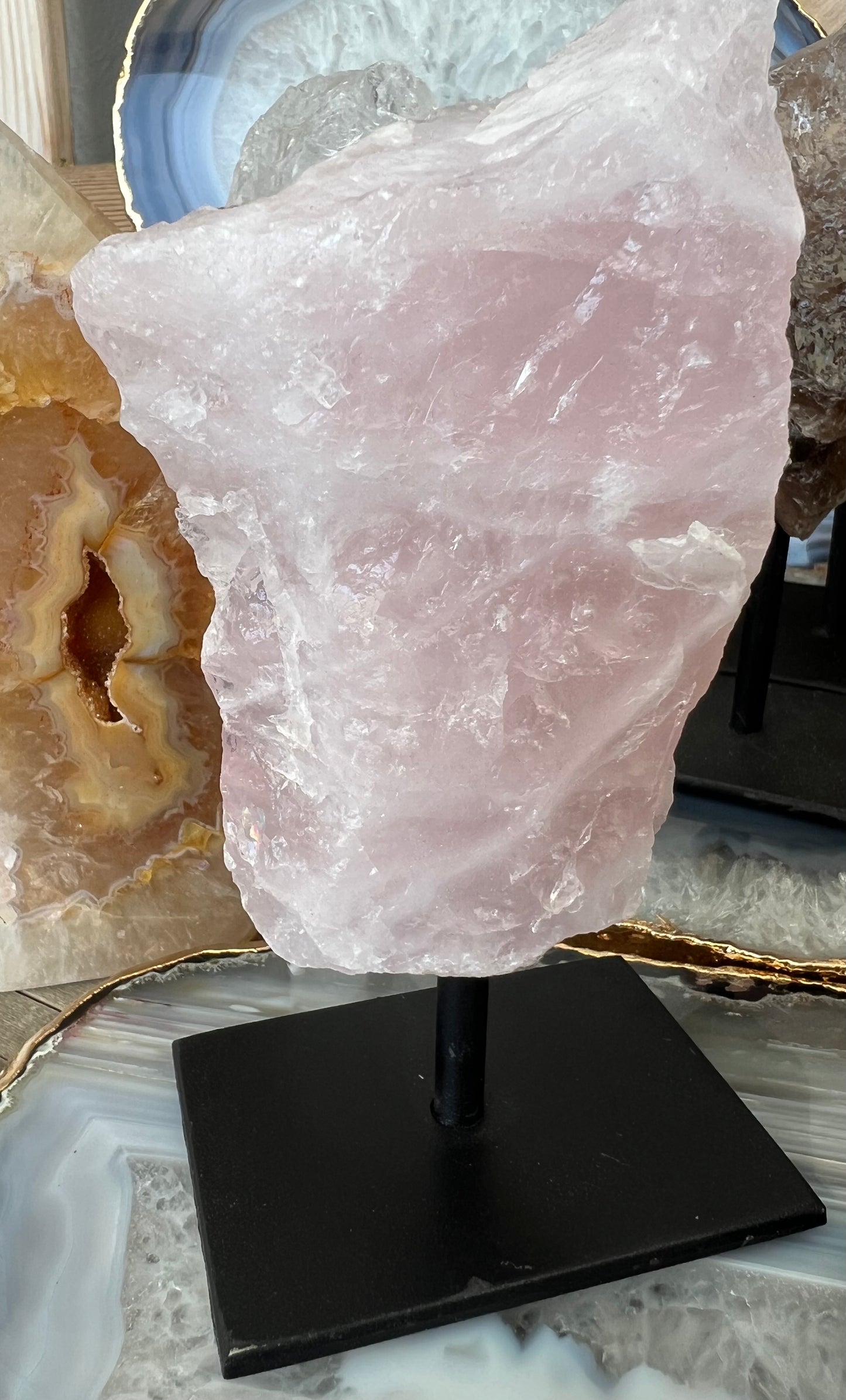 Rose Quartz on Stand